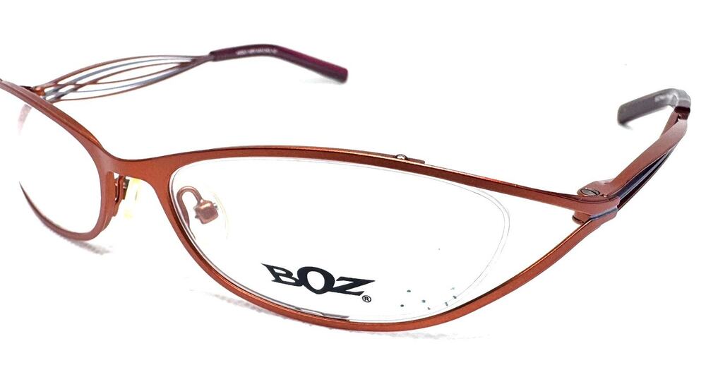 BOZ NICELY 6070 ORANGE BROWN EYEGLASSES RX FRAMES 52.5 16.5 127 FRANCE